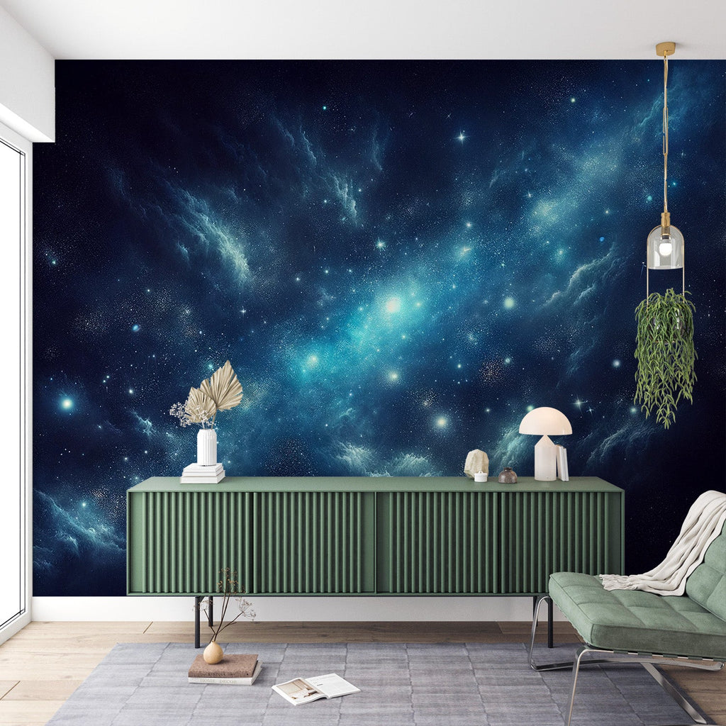 Ster Foto Behang | Lucht en Wolk met Grote Ster — WonderMural, image size:1024x1024