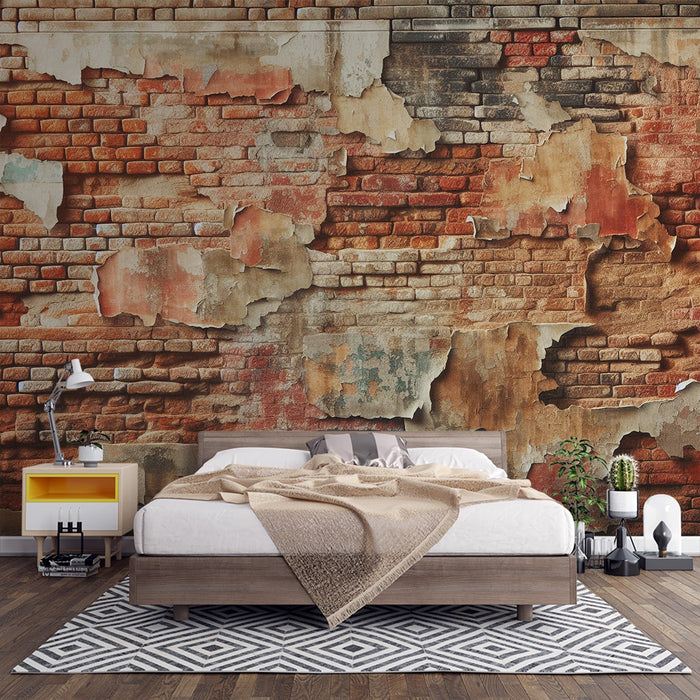 Brick Mural Wallpaper | Dilapidated Brick Wall