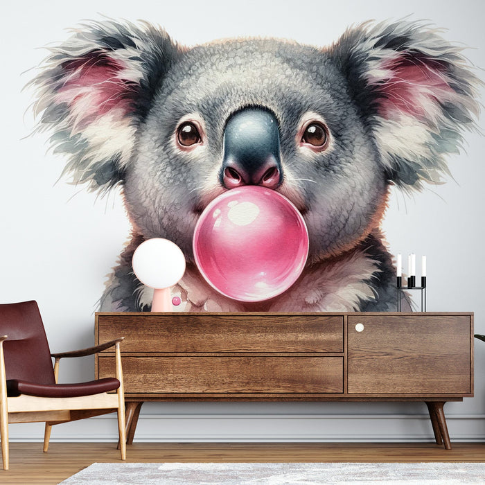Koala Mural Wallpaper | Design with Pink Bubblegum