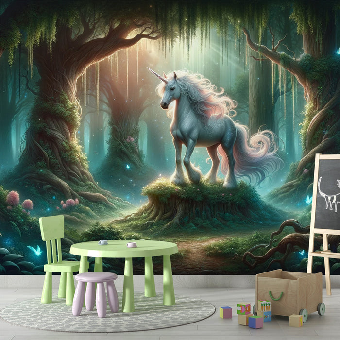 Unicorn Mural Wallpaper | Enchanted Forest