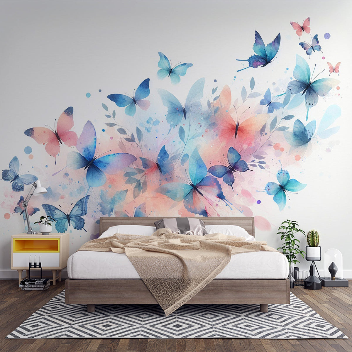 Butterfly Mural Wallpaper | 3D Textured Art Design main image 0