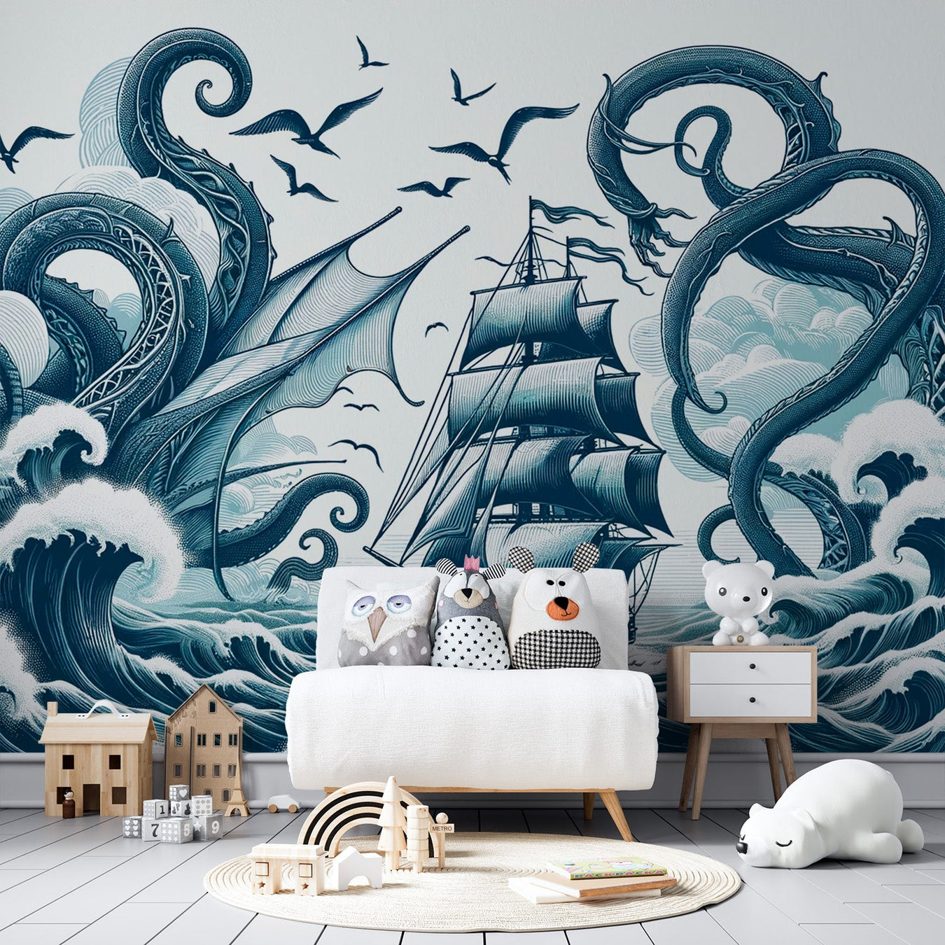 Papel pintado de barco