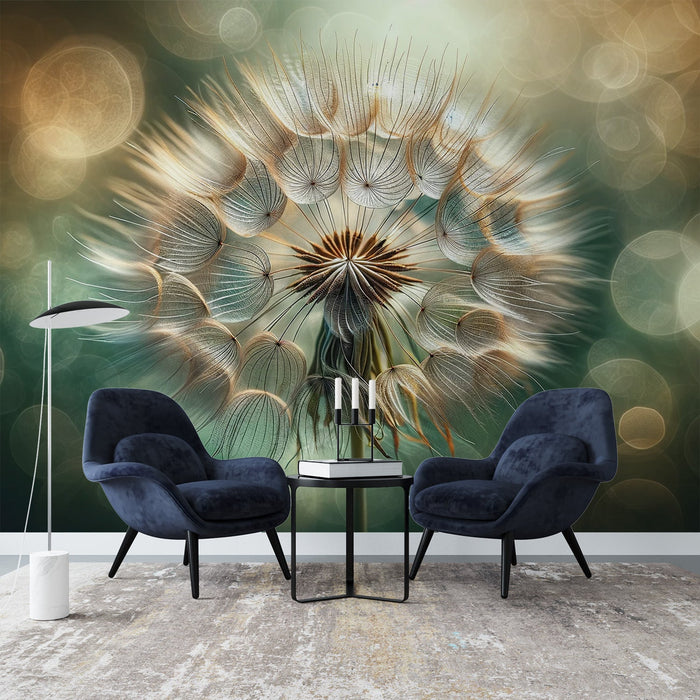 Dandelion Mural Wallpaper | Zoom and Blurred Background