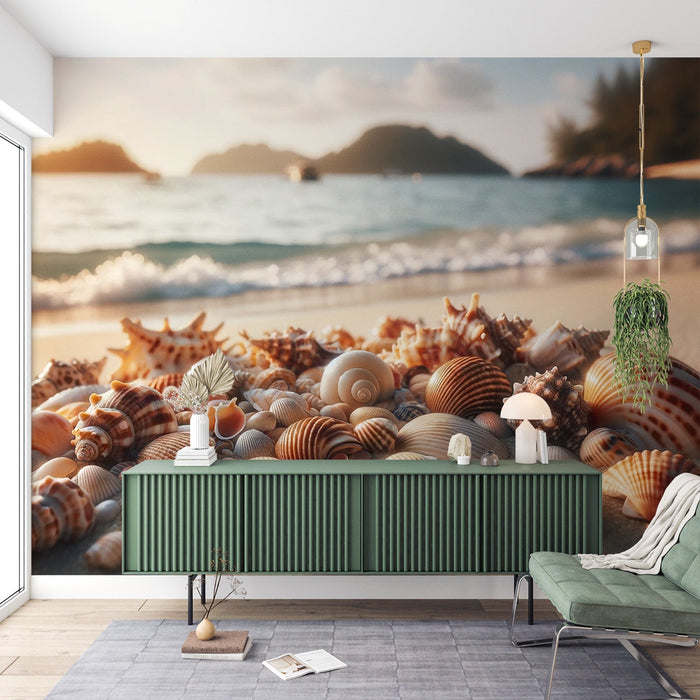 Beach Mural Wallpaper | Beach and Seashell Photography