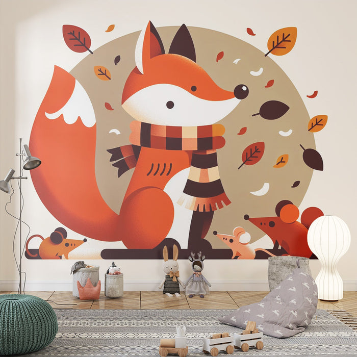 Fox Mural Wallpaper | In Winter Season