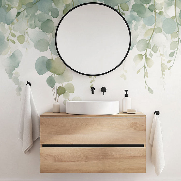 Mural Wallpaper bathroom | Falling vegetation