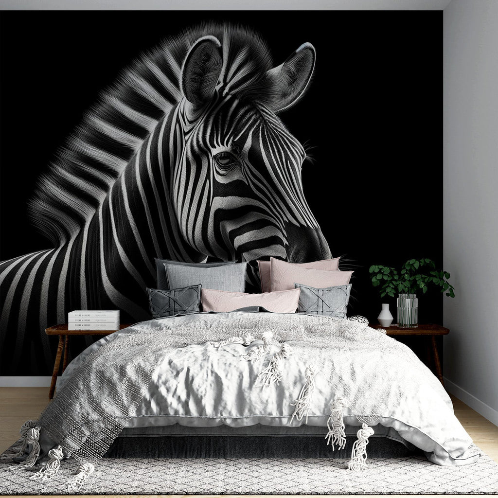 Zwart Wit Zebra Behang voor Styling, image size:1024x1024
