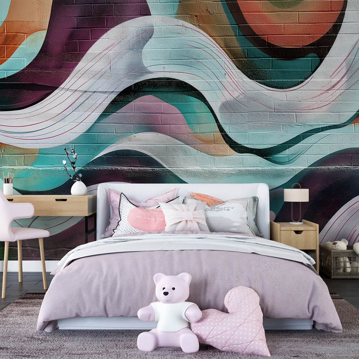 Фототапет тийнейджърска спалня | Етикети и вълни