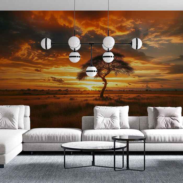 Tapete savanna | Μοναδικό δέντρο στο ηλιοβασίλεμα
