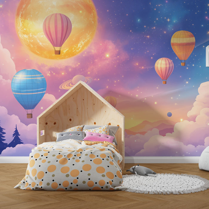 Ταπετσαρία με αερόστατα | Μαγεμένο ουράνιο ταξίδι