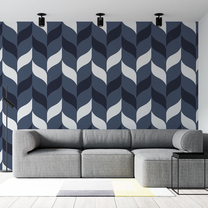 Fototapet | Blå og hvide bølger