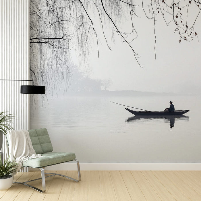 Tapeta mlhavého jezera | Scéna klidu