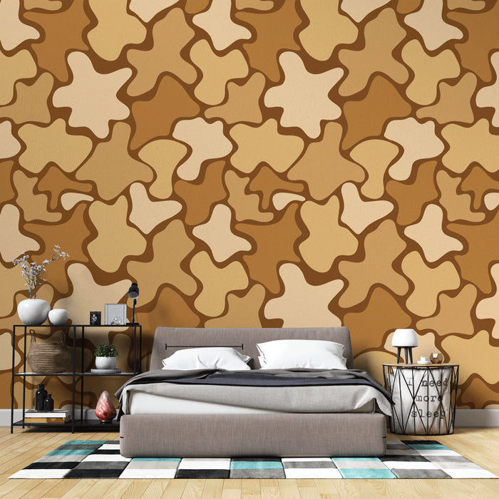Tapetti | Beige and Brown Organic Pattern