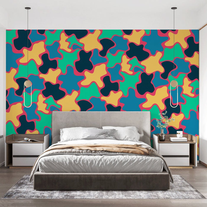 Mural Wallpaper | Colorful Organic Shapes