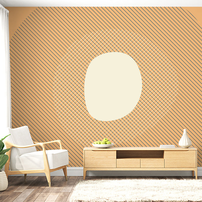 Графика на стенопис тапет | Модерен модел в кръгове