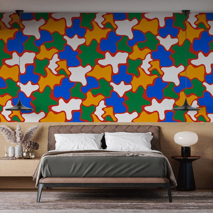 Mural Wallpaper abstract | Colorful geometric shapes