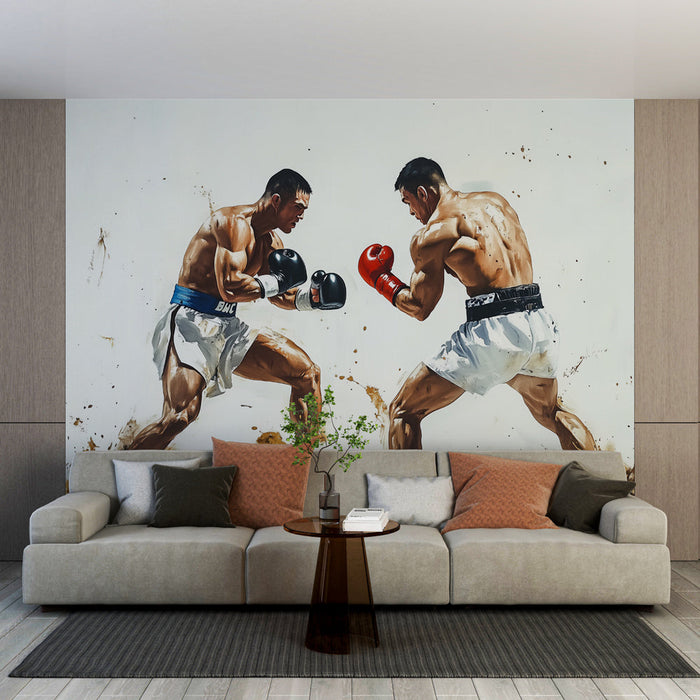 Tapete boxen | Dynamische und kraftvolle Kunst