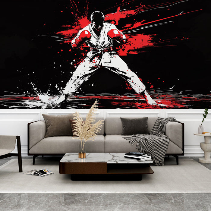 Fototapet dövüş sanatı | Sanatsal bir arka plan üzerinde yoğun bir mücadele