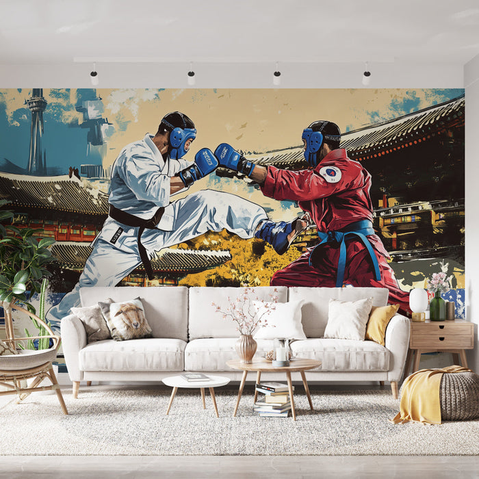 Tapeta sztuki walki | Dynamiczna walka w Korei