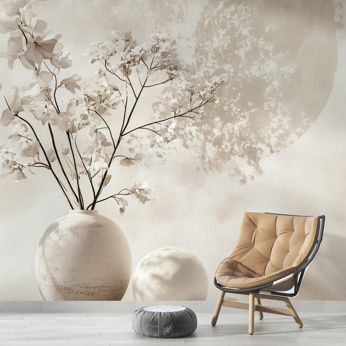 Mural Wallpaper floral | Minimalist and elegant design