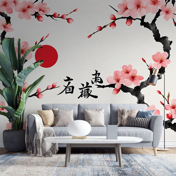 Mural Wallpaper cherry blossom | Traditional Japanese elements