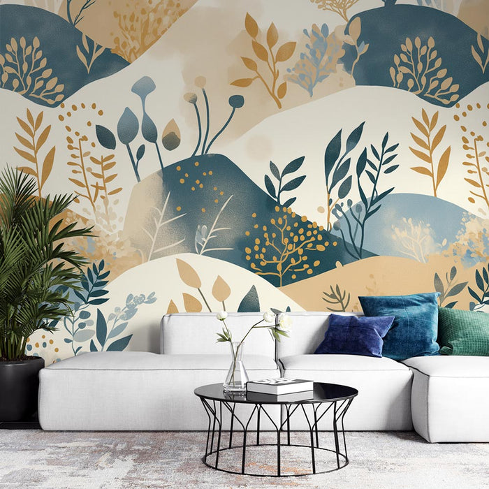 Floral Mural Wallpaper | Nearly Abstract Painting