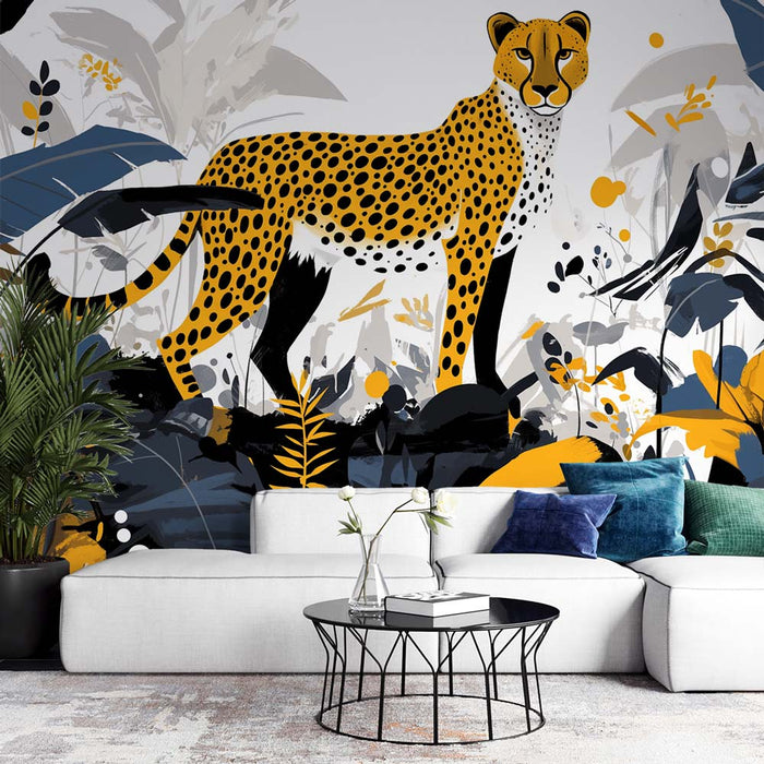 Jaguar Mural Wallpaper | Modern Design in the Heart of the Jungle