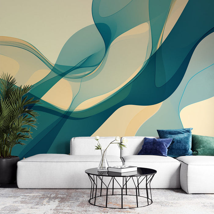 Contemporary Mural Wallpaper | Organic Shapes