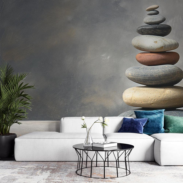 Zen Mural Wallpaper | Cairn Painting