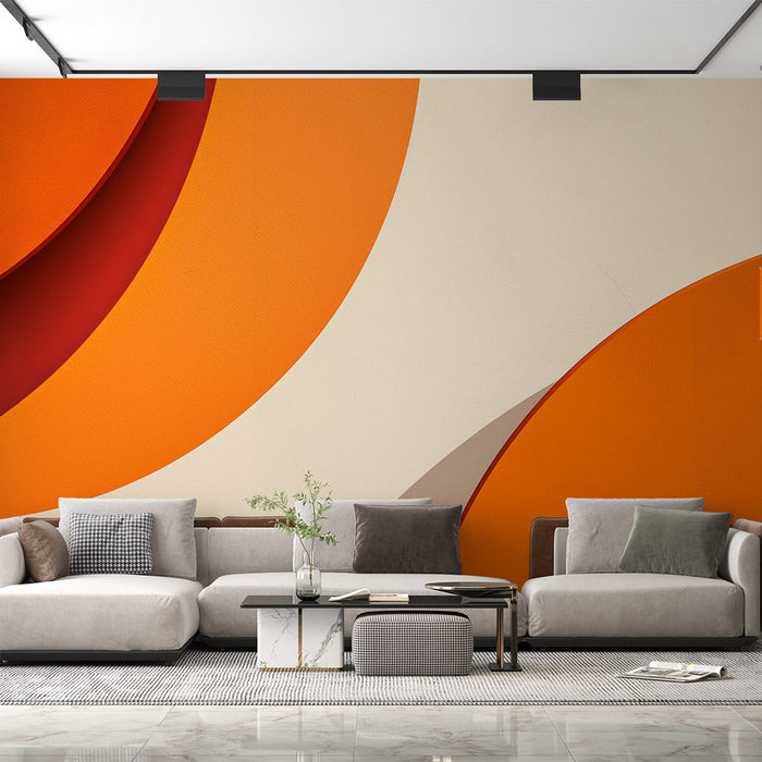 Contemporary Mural Wallpaper | Shades of Orange