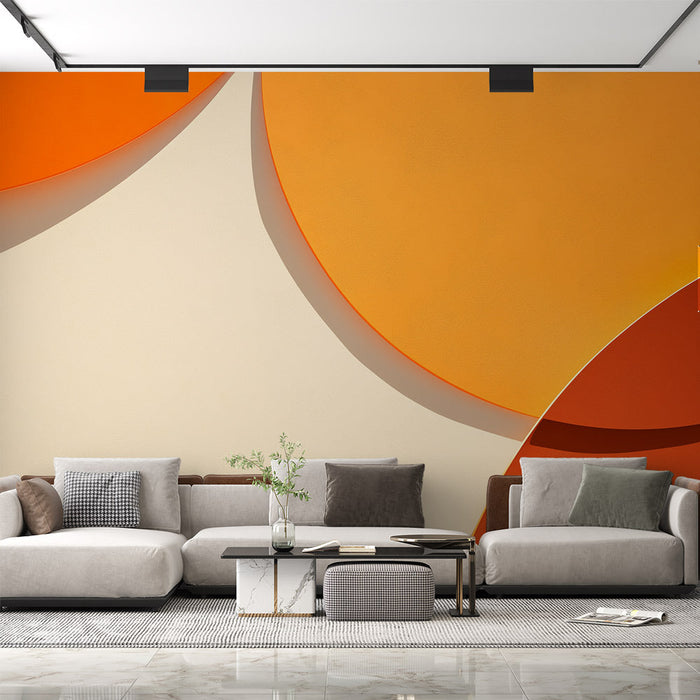 Moderne Tapete | Orange Kreise