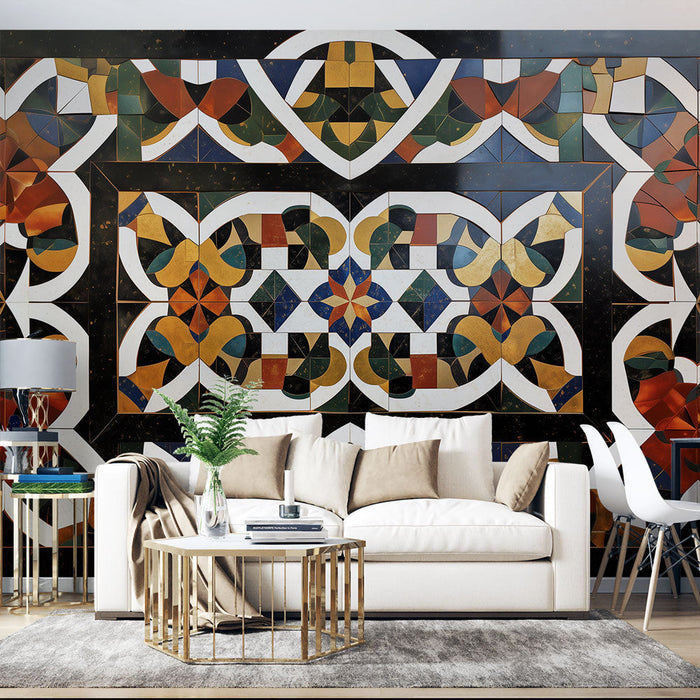 Carta da parati mosaico | Motivi geometrici colorati