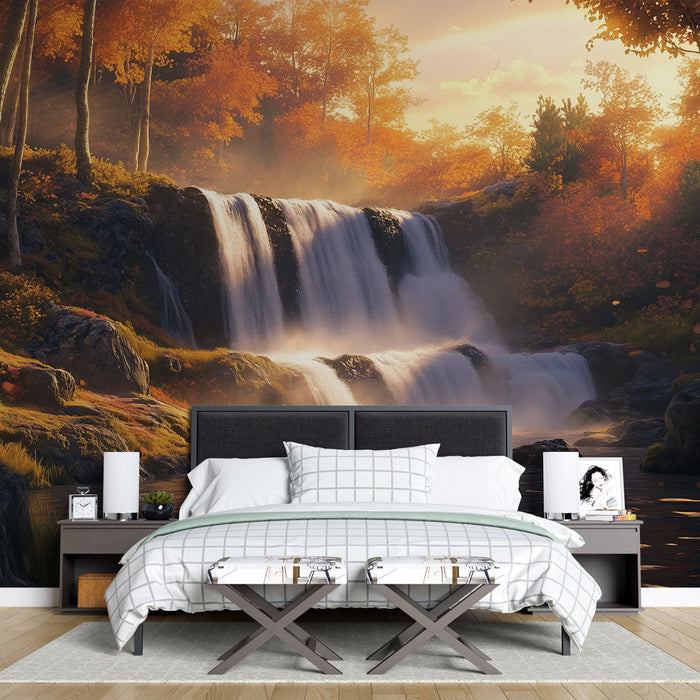 Fototapet foss | Fortryllende høstlandskap