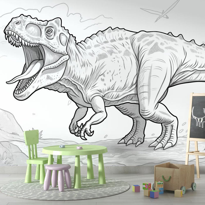 Fargelegging Mural Tapet | T-rex