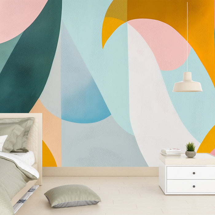 Papel pintado dormitorio adolescente | Formas geométricas abstractas