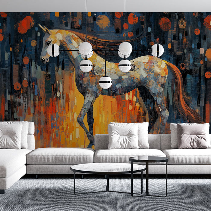 Tapeta s abstraktním koněm | Současné jezdecké umění