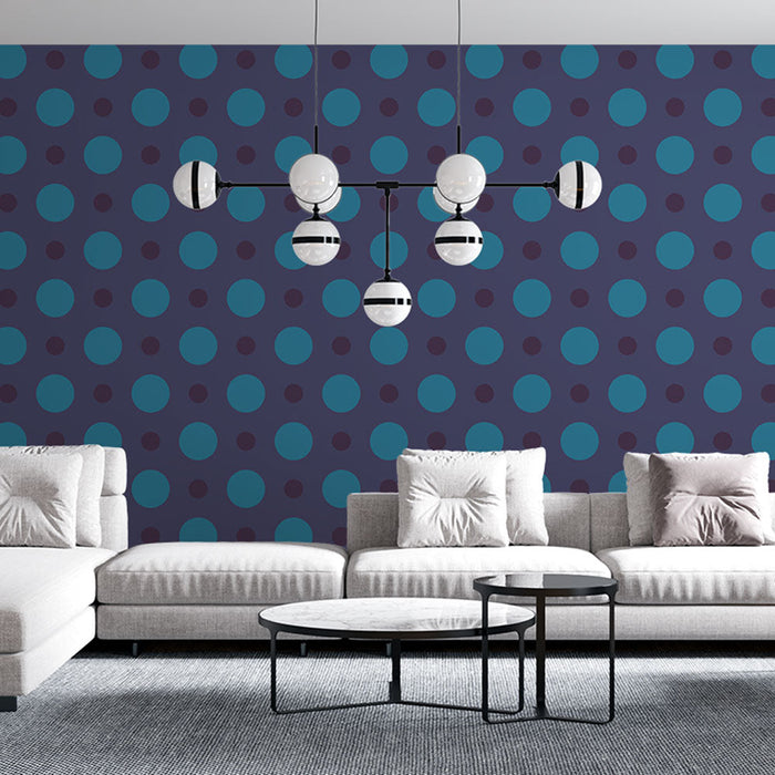 Papel de parede com Pontos | Padrão Azul e Roxo