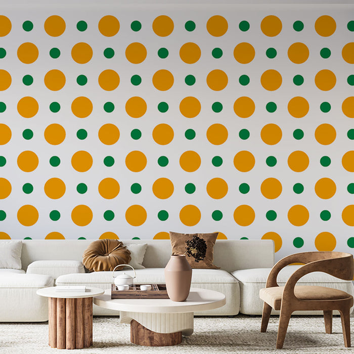 Tapet cu buline | Model retro multicolor