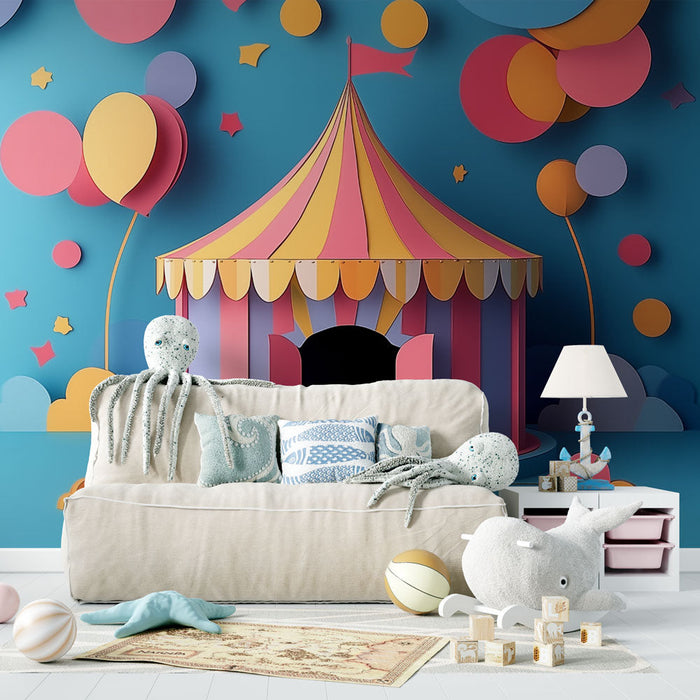 Tapeta cirkus | Barevná a hravá ilustrace