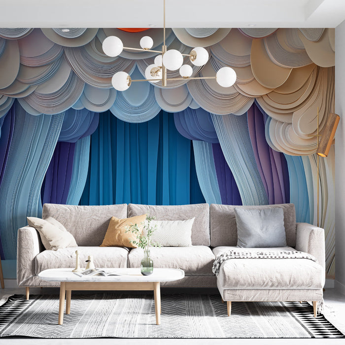 Foto Behang abstracte kunst | Veelkleurige dromerige scène