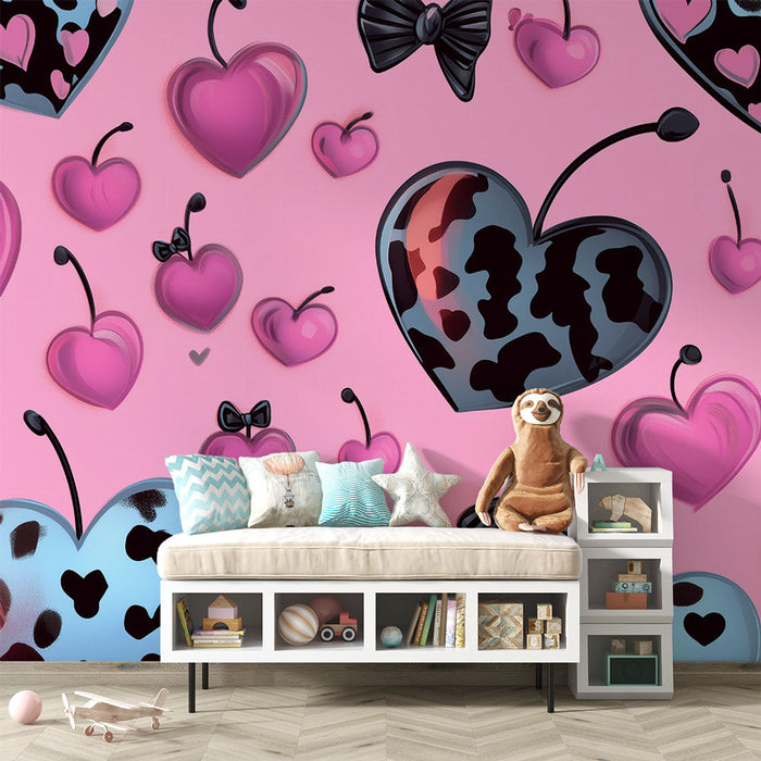 Fototapet Coeur et Cerise | Legende og Farverigt Design