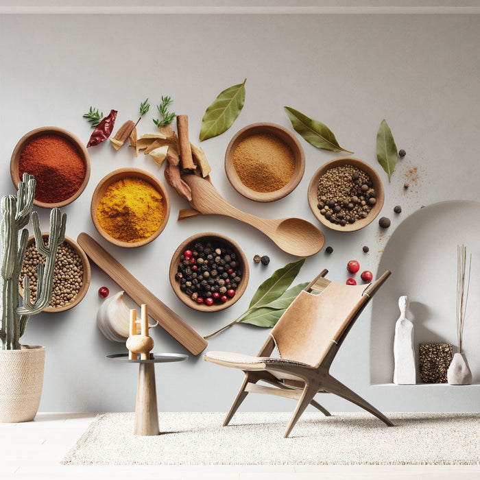 Tapeta koření | Přírodní a texturované barvy