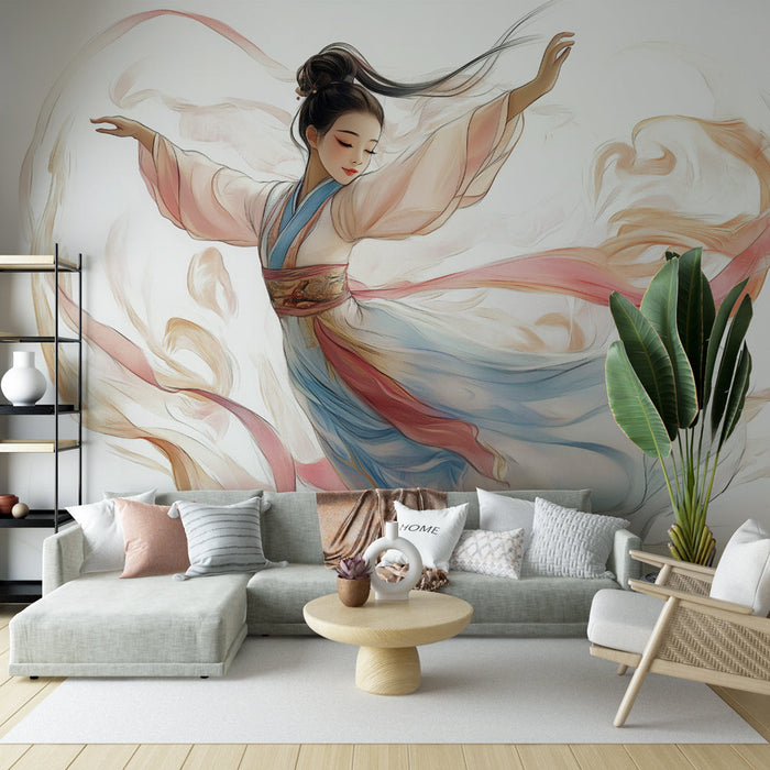 Tapete χορεύτριας του ουρανού | Κομψή ασιατική τέχνη