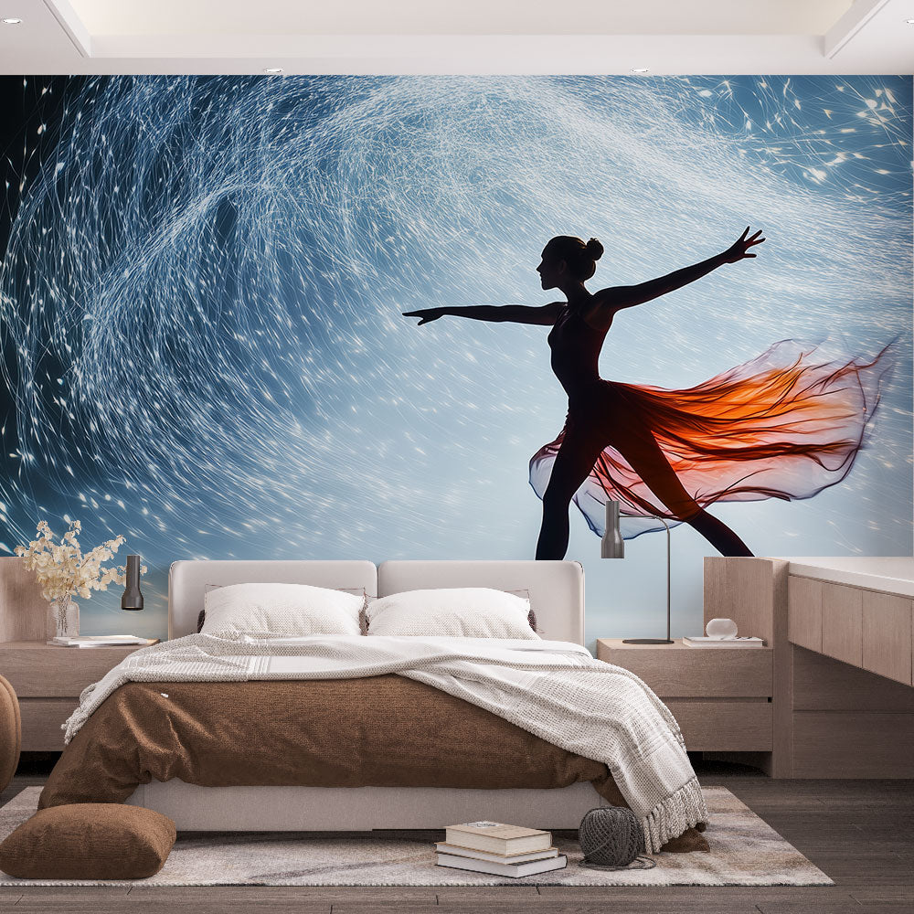 Papel de parede patinação artística | Dança elegante com efeitos de luz, image size:1000x1000