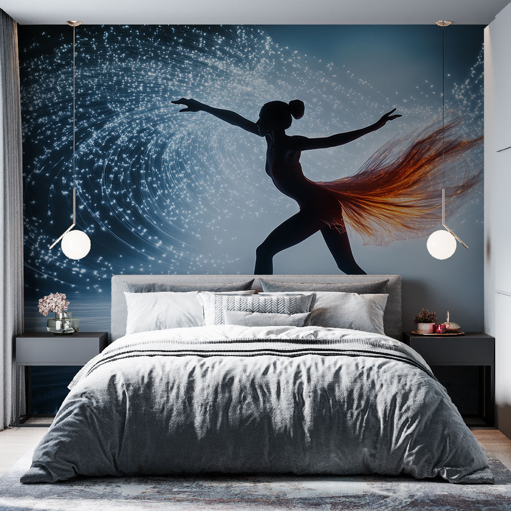 Carta da parati dance on ice | Silhouette elegante — WonderMural, image size:1000x1000