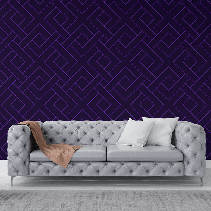 Tapeta Geometrická | Fialová a Černá