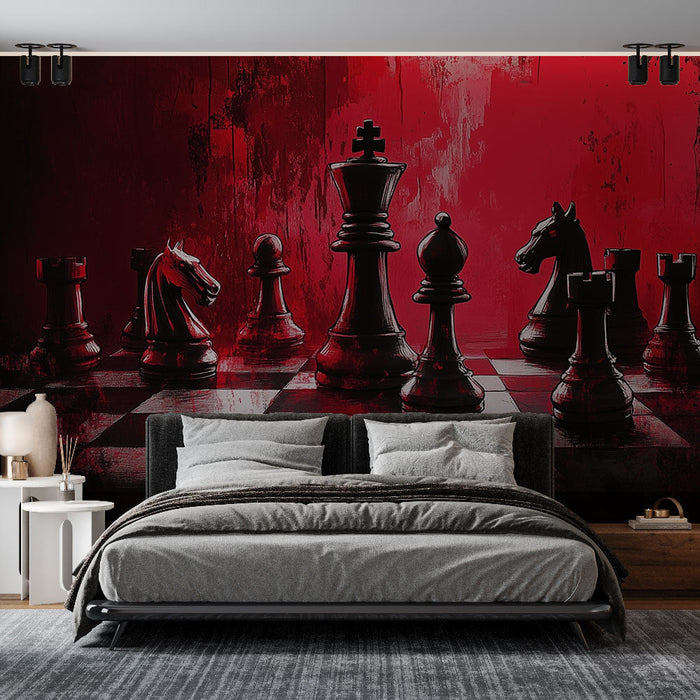 Tapeta szachy | Artystyczny i dramatyczny design