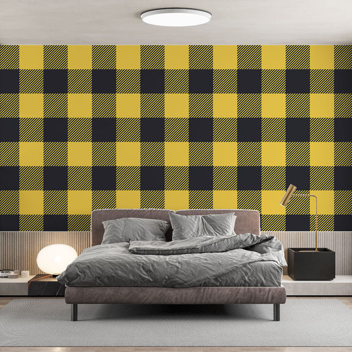 Tapet med tern | Gul og sort