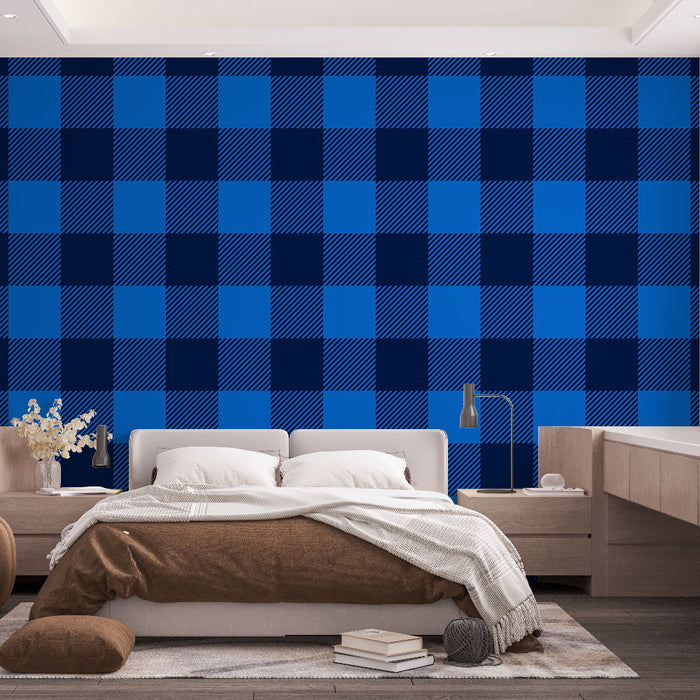 Fototapet skotsk | Blå og sorte fliser