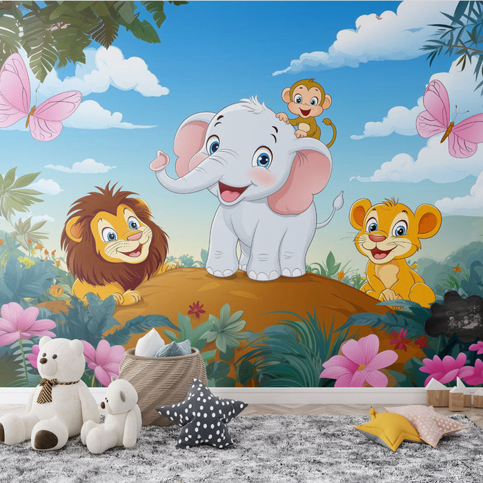 Mural Wallpaper Enchanted Jungle | Amusing Animals